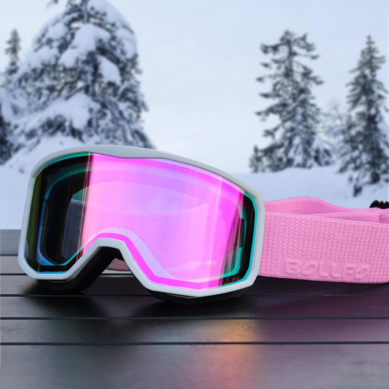 Anti-Fog Double Layer Ski Goggles - Fits Adult Helmets, Suitable for Children, Perfect for Winter Sports