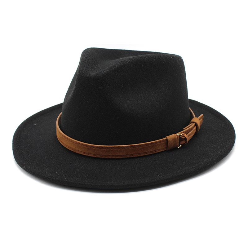 High Quality Wool Felt Fedoras Hats Adult Men Fashion Trilby Cap Autumn Winter Formal Jazz Dress Hat
