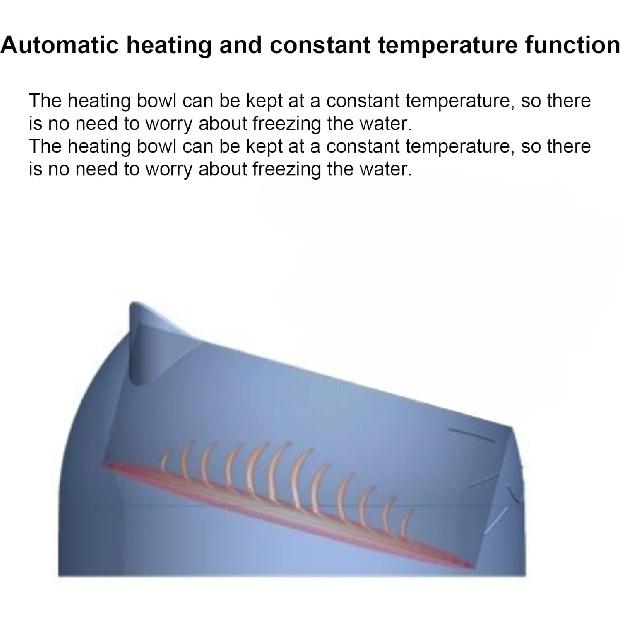 Heated Pet Bowl, 1.5L Slanted Water Bowl with On/Off Switch for Dogs Cats, 15 Degree Angle