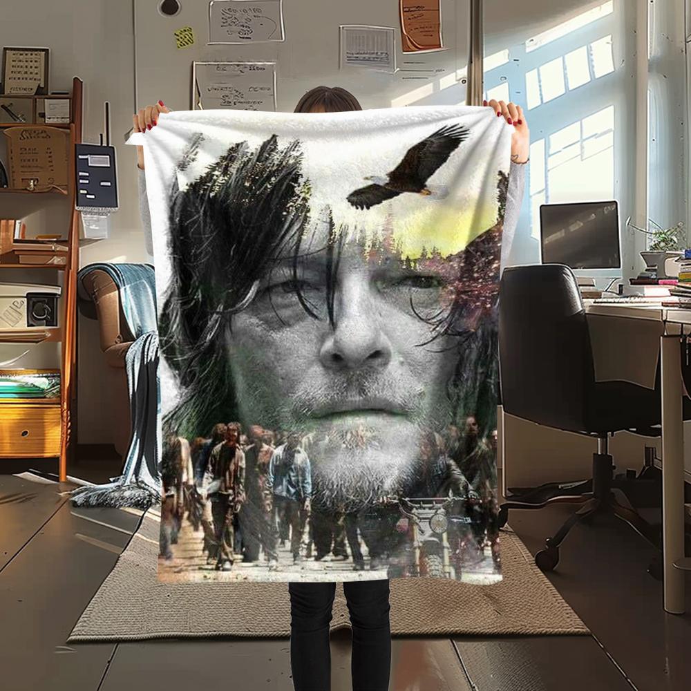 1PC THE WALKING DEAD Print Flannel Blanket, High quality Comfortable for All Seasons, Home Decor, Warmth and Comfort, Perfect for Christmas Gifts214