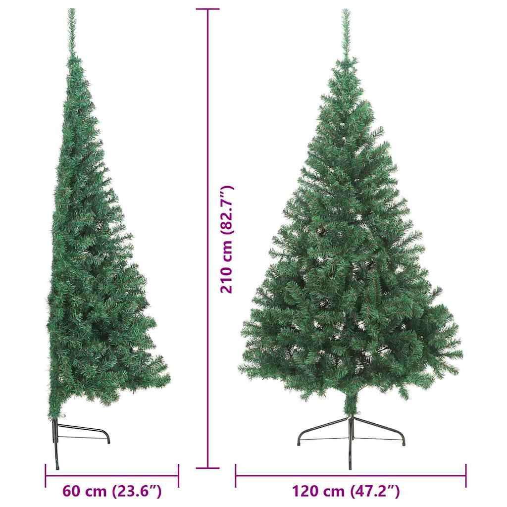 Artificial Pre lit Christmas Tree Green 210 cm PVC
