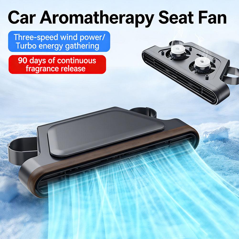 Car Seat Air Freshener Fan New 2026 Car Seat Aromatherapy Fan Powerful USB Turbine Fan With Three Wind Speeds Adjustable