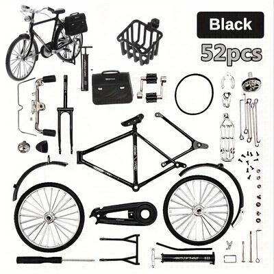 DIY Mini Legierung Fahrrad Modell Retro Simulation Metall Fahrrad Montage Pädagogisches Sammlung Spielzeug Für Kinder Geschenke