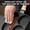 Multifunctional Eggs Frying Pans Nonstick 3 Sections Skillets for Breakfast Heat Resistant Handle Omelette Cooking Pans