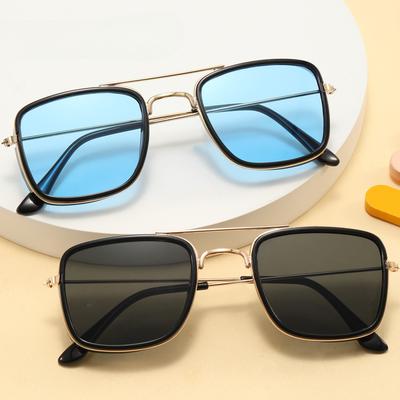New Sunglasses for Children Fashion Metal Small Square Frame Fashionable Dressing Style Sunglasses Boys Girls
