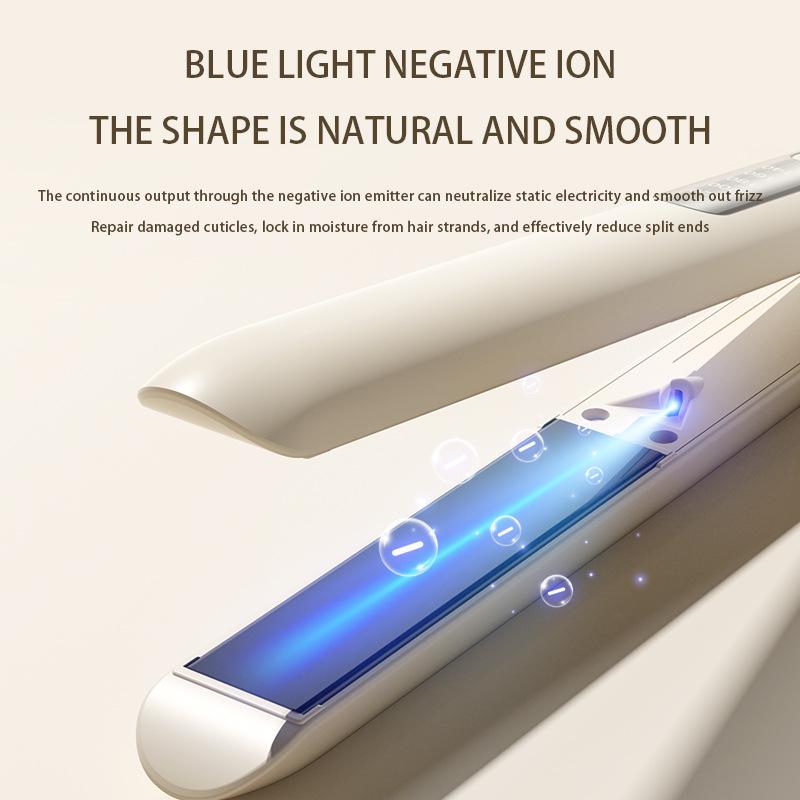 Compact Dual-Use Ionic Hair Styler: Straighten & Curl with Portable Splint Curler