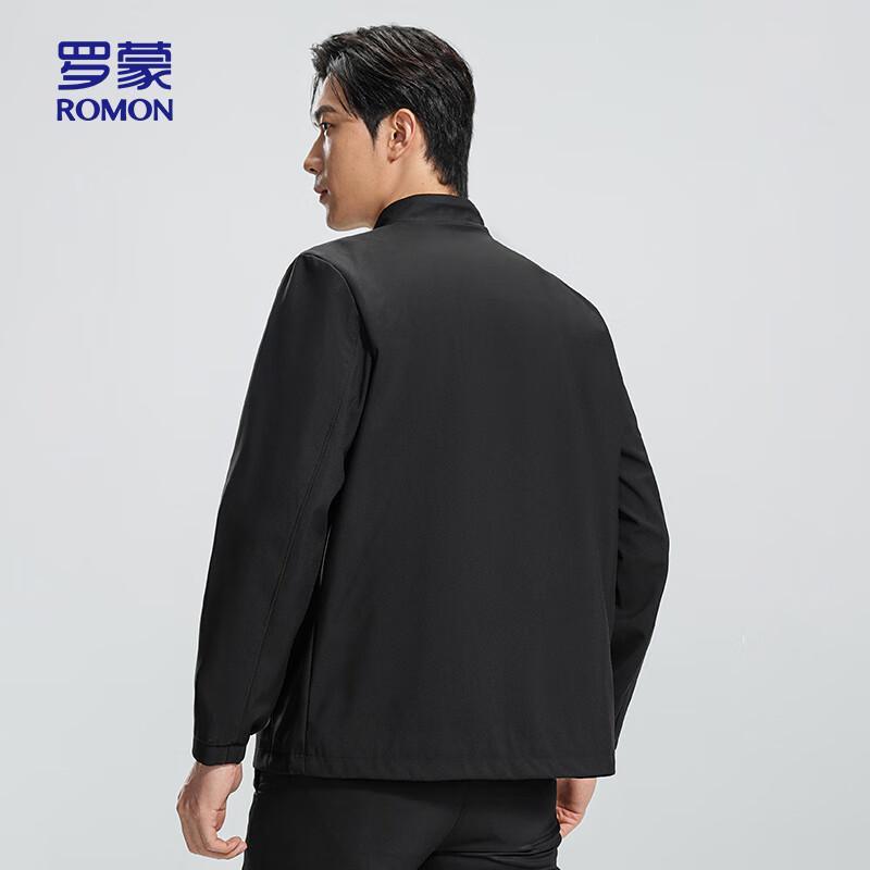 ROMON Men's Milk Silk Stand Collar Jacket