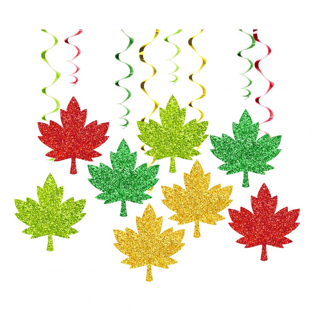 Export Hanging Swirls Exquisite Theme Party Decorations Autumn Harvest Maple Leaf Swirls Streamers Party for Birthday for Room