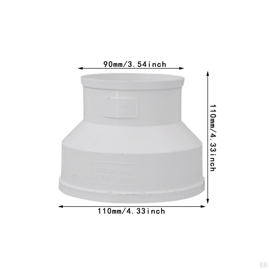 Air Duct Adapter Reducer Airflows Tube Increaser Adapter,Pipe Connector for Bathroom,Easy To