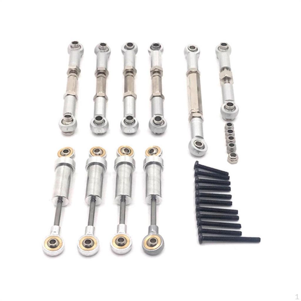RC Link Rods with Shock Absorbers Adjustable Rod Kit Ends 1:24 Scale Damping System
