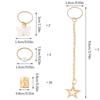 Vitalux Haarperlen 28-teiliges Set Haaraccessoires zum Flechten Schmetterling Herz Gold Silber Kinder-Haaraccessoires Hip-Hop Hochzeit DIY Handgemacht