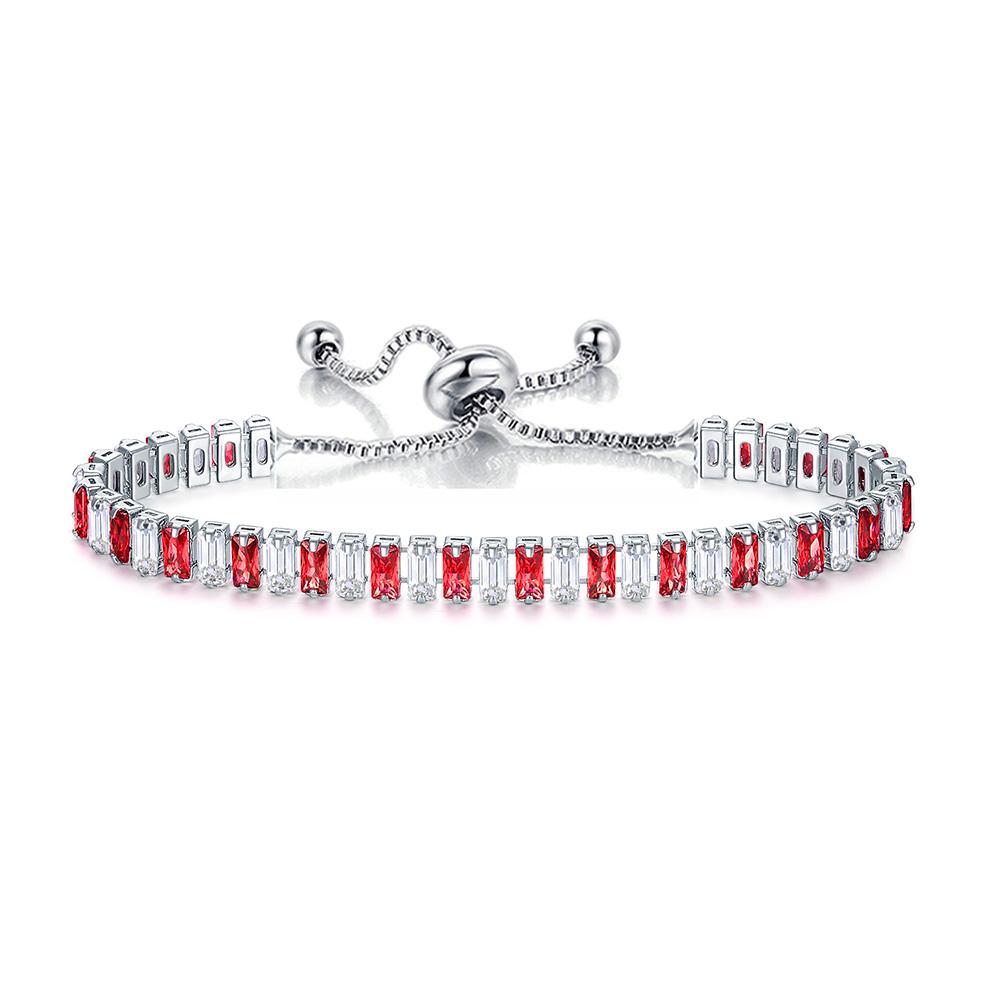 Adjustable Crystal Tennis Bracelets for Women Men Colorful Zircon Folding Buckle Chain Bangle On Hand Party Sexy  Jewelry