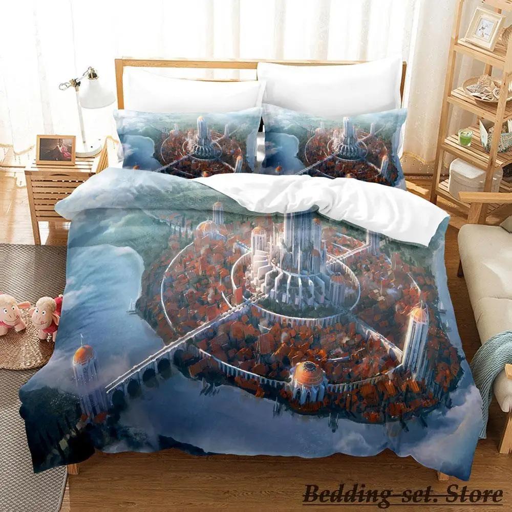 

Fantasy City Bedding Set Single Twin Full Queen King Size Bed Set Aldult Kid Bedroom Duvetcover Sets Anime Bed letti 70x133cm 2pcs