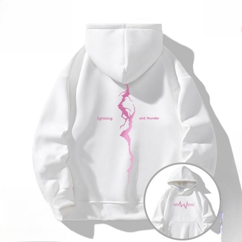 2025 Neue amerikanische trendige Marke Rissdruck Herren- und Damen-Herbst- und Winter-Hoodies Locker Große Größe Thermotops