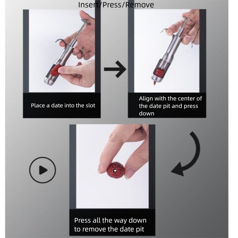 Steel Material Jujube Corer Red Dates Handheld Design Fruit Core Remover Multi-Function Deseed Function Jujube Pitter