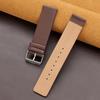 12/14/16/18/19/20/21/22/24mm Soft Material Cowhide Watch Band Brown Black Genuine Leather Straps Universal Men Women Wristband