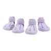 4 Stück Wasserdichte Hundeschuhe Sommer Hundesandalen Rutschfest Leichtgewicht Haustier Hundestiefel Outdoor Strapazierfähig Hundesandalen Haustierbedarf