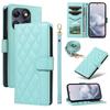 Wallet Case for Edge 70 Fusion+ 5G - Leather/PU, Green, With Lanyard