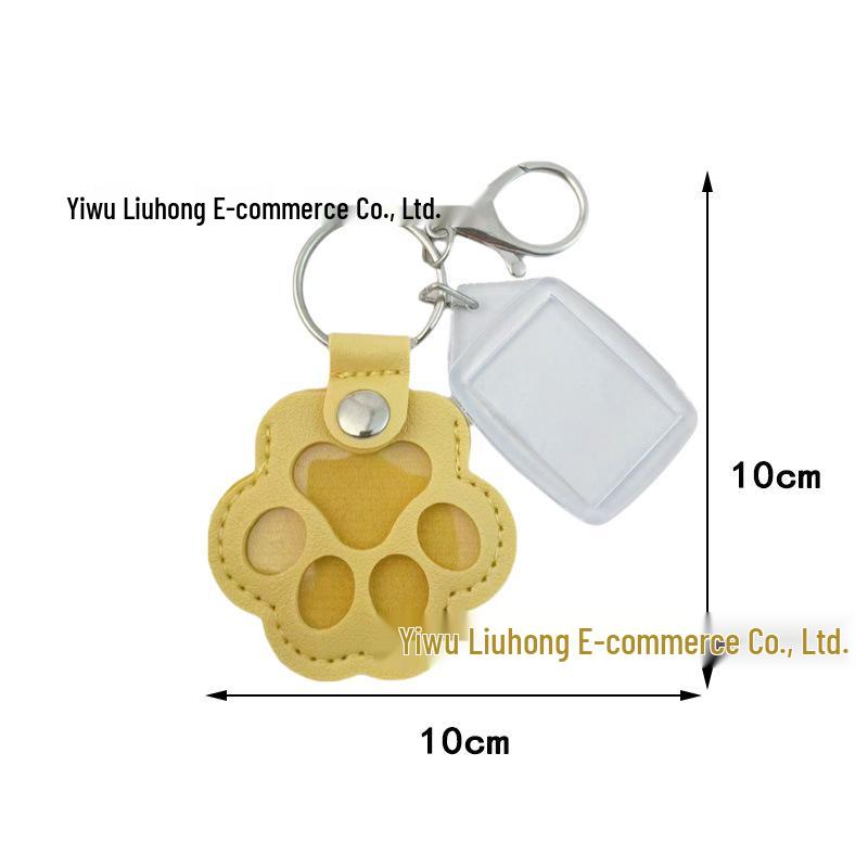 Leather Pet Fur Keepsake Keychain: Cute Cat & Dog Hair Bag Charm Ornament