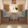 2pcs/set Polar Fleece RV Seat Cushions Covers Elastic Dinette Sofa Cover Stretch Adjustable Seat Slipcovers Camper Chair Covers