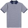 Polo Polo Stripe Print Short Sleeve Polo Shirt Men Tops Blue 710870544001