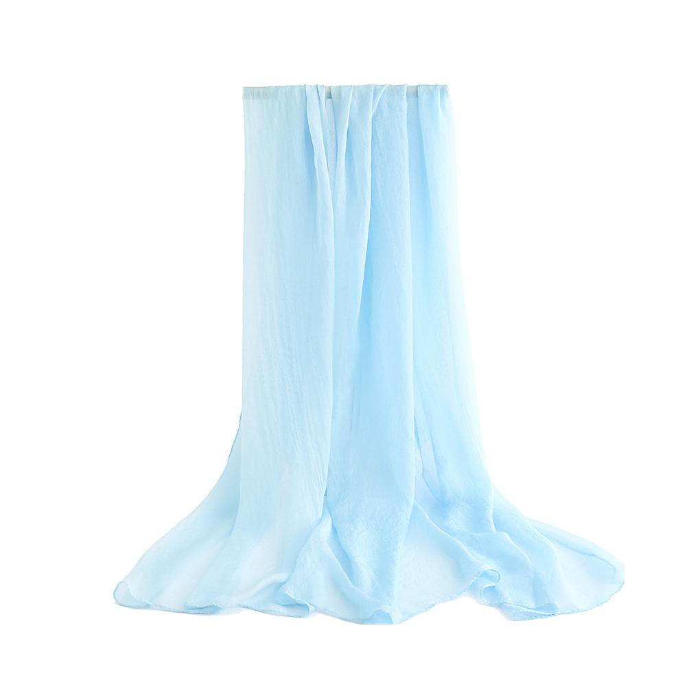 

Новий модний жіночий шифоновий шарф-накидка, жіночий довгий шаль, дівчата, великі шовкові шарфи небо синє кольору