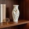 Matte Finish Vase Abstract Human Body Art Statue, 3D Printed Embracing Couple Sculpture Vase, Niche Aesthetic Decor Decorative Dry Flower for Entryway