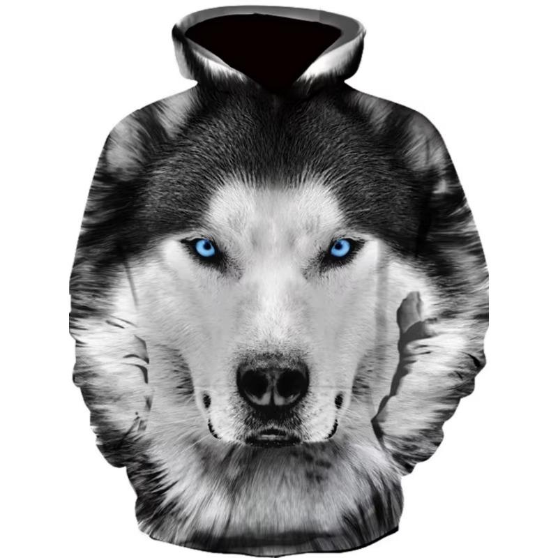 Modischer Kinder Hoodie Tiergrafiken Langarm Fuchs 3D Druck Junge Mädchen Sweatshirt Streetwear Locker Kinderkleidung Oberteil