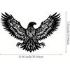 Black Metal Eagle Wall Decor, Metal Wall Art Black Eagle Silhouette, Eagle Outdoor Wall Hanging Decor for Bedroom, Living Room, Hallway