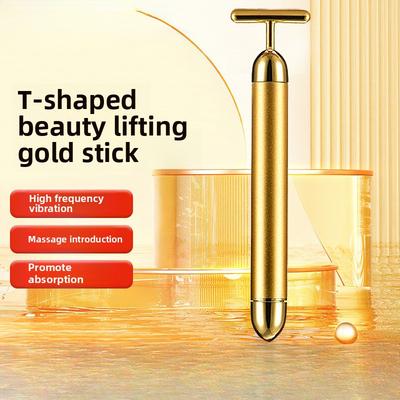 Beauty Stick T-shaped Golden Stick Beauty Instrument Electric Face Lift Massage Instrument Face Massage Golden Stick