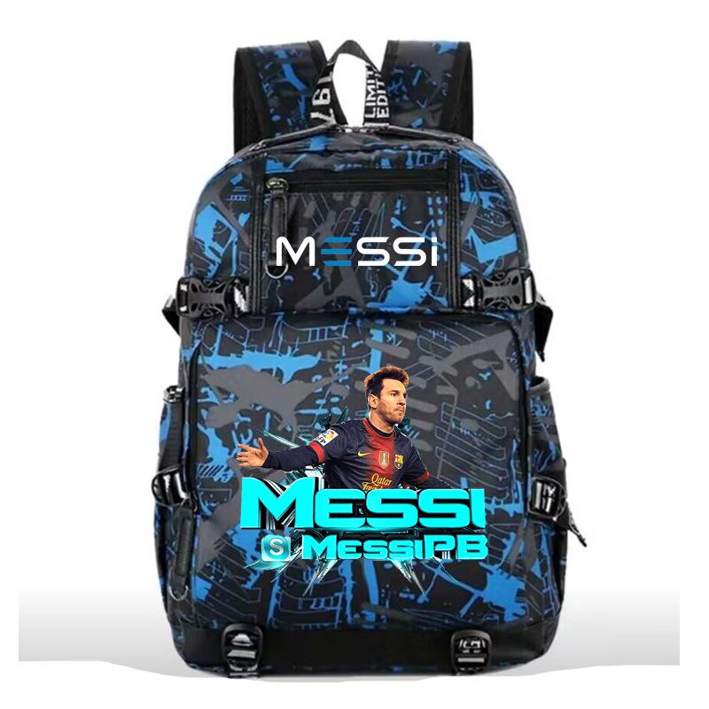 2023 football star Mbappe USB large capacity youth student schoolbag men and women leisure travel shoulder back