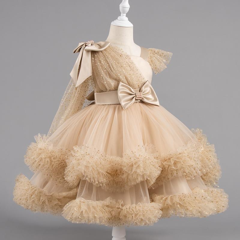 Little Girls Puffy Tulle Princess Dress Birthday Party Formal Dress