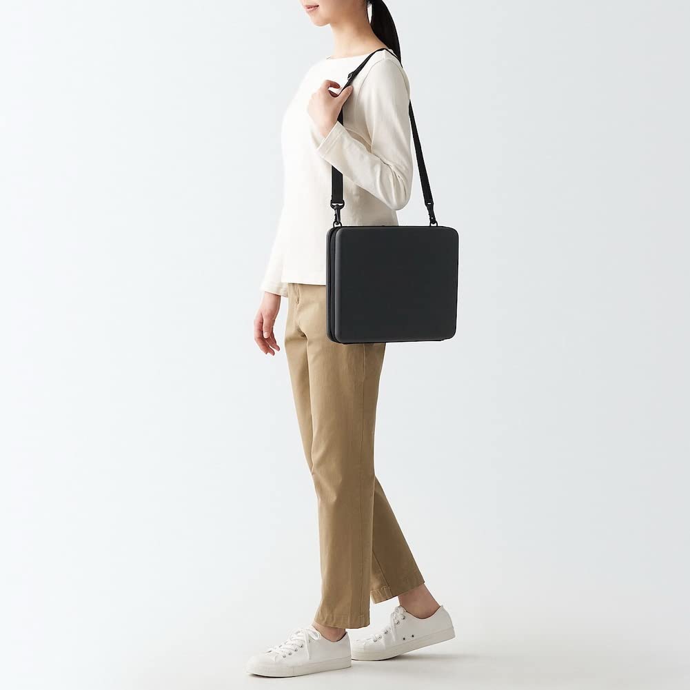 MUJI PC Bag That Can Be Opened and Used Using Carry Case Black 44952405 Material,