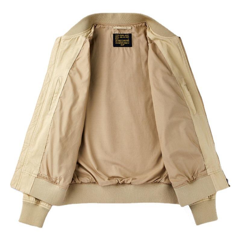 Frühlings- und Herbst-Air Force-Pilotenjacke Herren Baseballkragen Overalljacke Herrenmode Marke Übergröße Lockeres Hemd