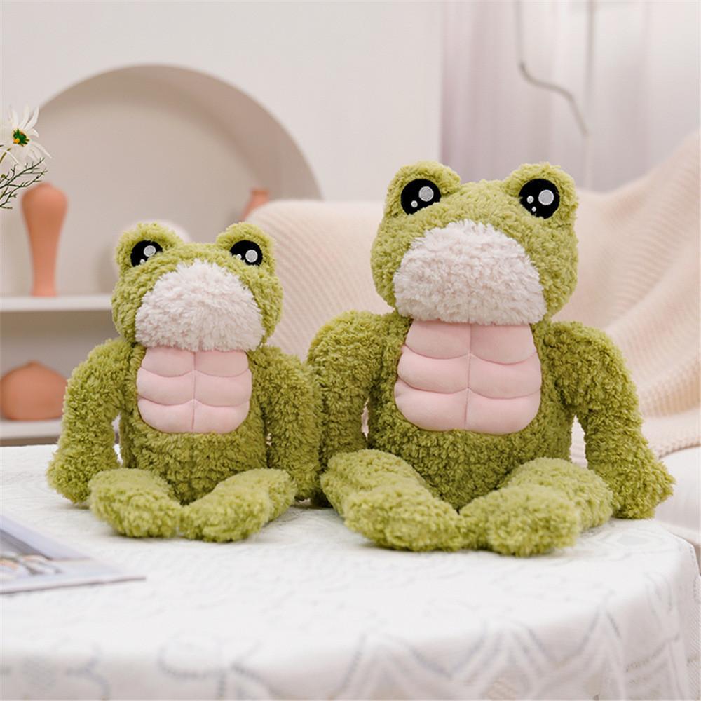 Muscular Fitness Frog Duck Plush Toys Cute Animal Stuffed Dolls Kids Soft Gifts