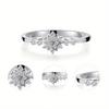 Yun Miao Trendy Hexagonal Star Zircon Snowflake Ring