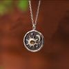 Vintage Halskette Bohemian Sonne Mond Anhänger Halskette Damen Legierung Schlüsselbein Kette Sommer Boho Damen Mode Schmuck Zubehör
