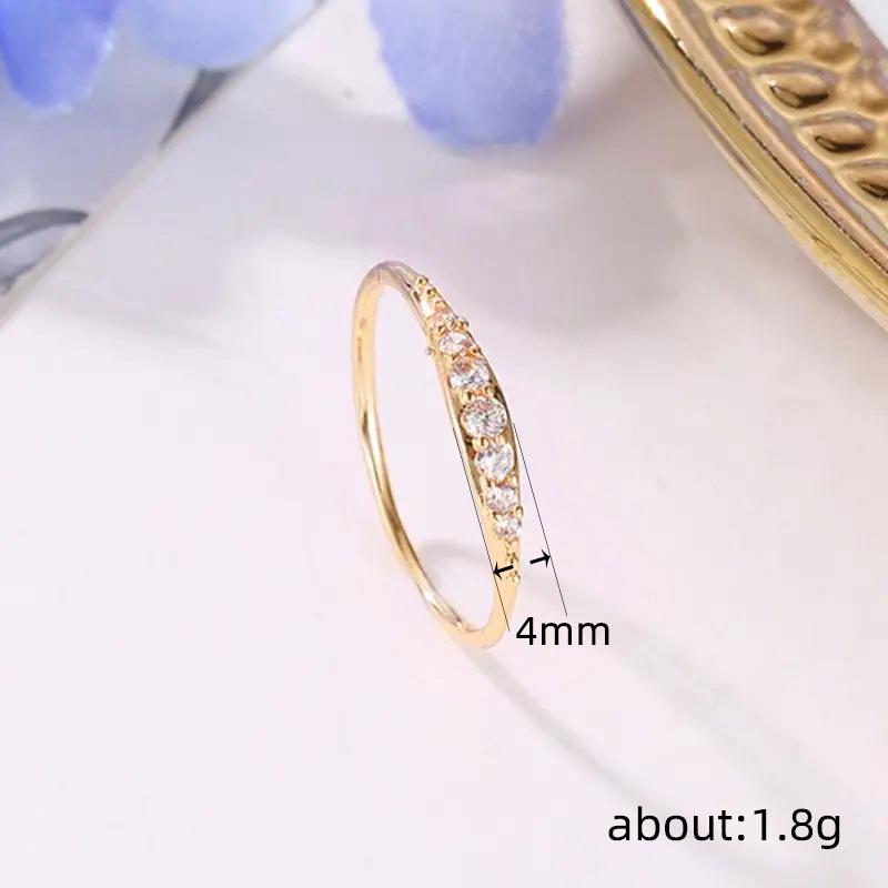 Zircon Women'S Ring Tail Ring, Fashion Design Engagement Ring, Simple Women'S Jewelry