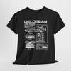 Unisex Shirt Cotton Oversize Large Size S Back To the Future DeLorean Blueprint - Time Machine Technical Art