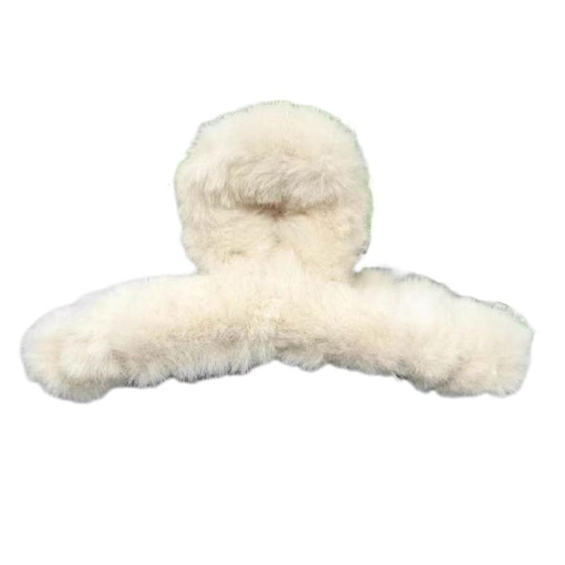 

Fashion Furs Hair Claw Clips Colorful Winter Hair Barrettes Fluffys Plush Hair Claw Clips Non-Slip Hair Clamps for Girls