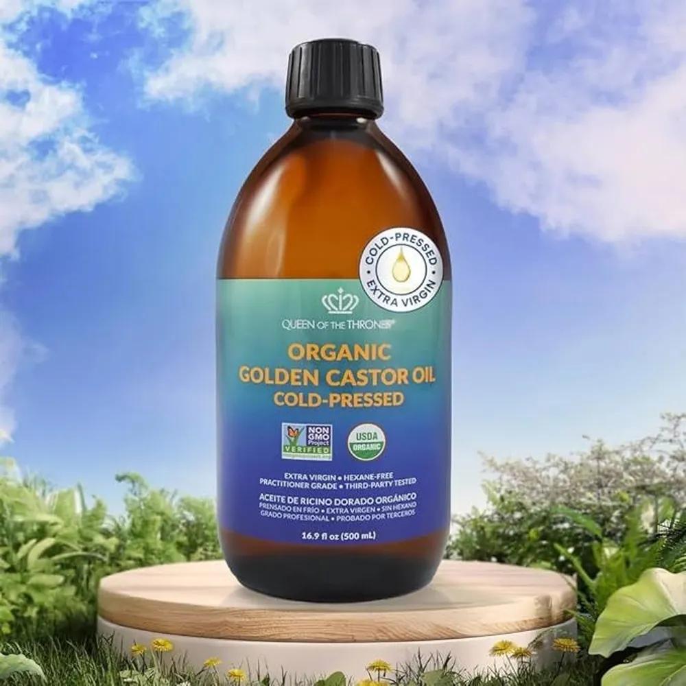 Queen of the Thrones Organic Golden Castor Oil 500ml x 2 bottles