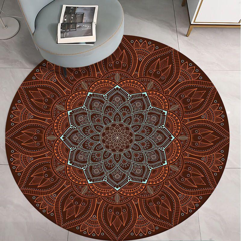 Round Carpet for Living Room Bed Room Floor Carpets Home Decor 3D Printed Rugs Anti-slip Mat