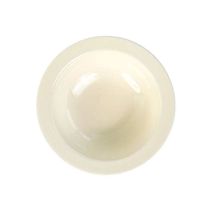 Minimalist Ceramic Pet Bowl with Edge and Neck Protection