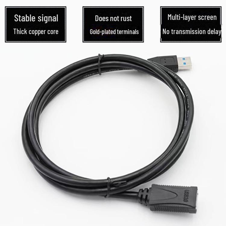 

Удлинительный кабель USB 3.0 «папа-мама» для передачи данных — совместим с компьютерами, жесткими дисками, флэш-накопителями, мышами и клавиатурами. 0.3m чёрный