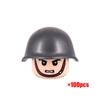 100PCS World War II Military Mini Figures Set - WW2 Eight Nations Soldiers Building Blocks - DIY Army Battle Scene Educational Toys