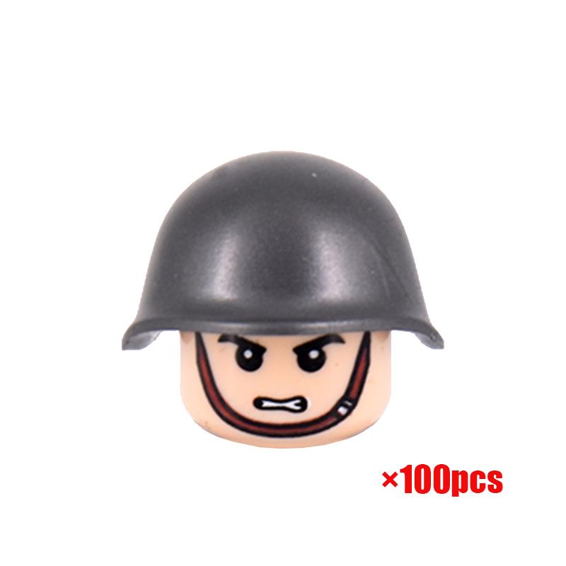 100PCS World War II Military Mini Figures Set - WW2 Eight Nations Soldiers Building Blocks - DIY Army Battle Scene Educational Toys