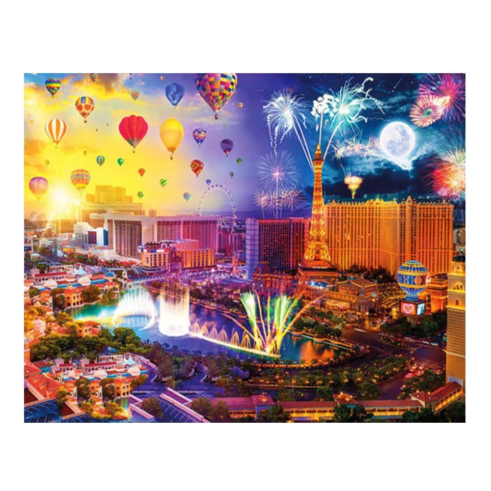 5D Diamond Painting Embroidery City Castle Rhinestone Picture DIY Diamond Painting Street Landscape Mosaic Kit Handmade Gift