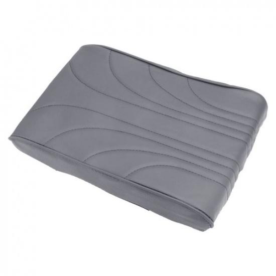Gray PU Leather Car Center Console Armrest Pad Cushion Cover Protection Mat