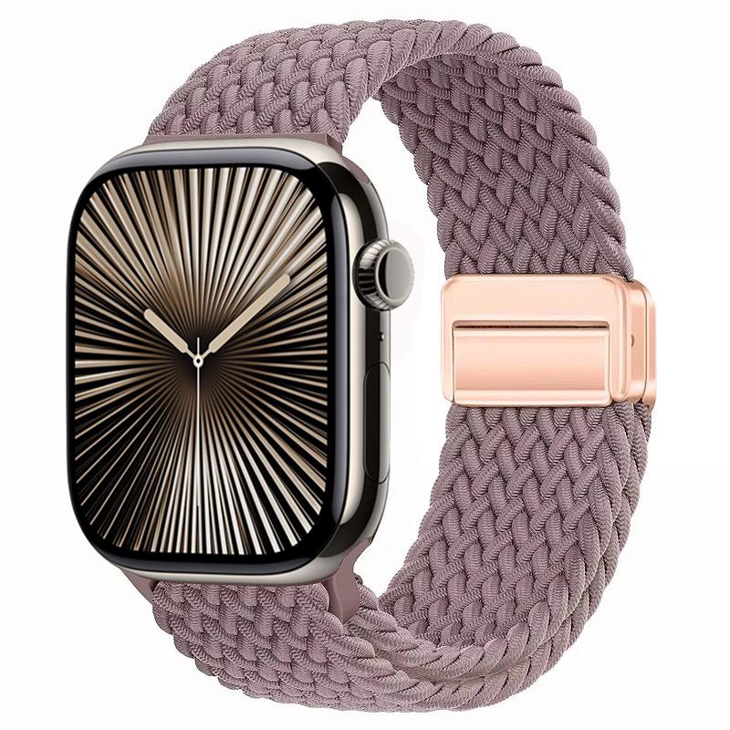 

Nylon Braided Loop Strap for Apple Watch Ultra2 49mm 10 9 8 7 46mm 45mm 41mm Metal Magnetic Bracelet for 6 5 4 SE 44mm 40mm Band 42MM 44MM 45MM 49MM
