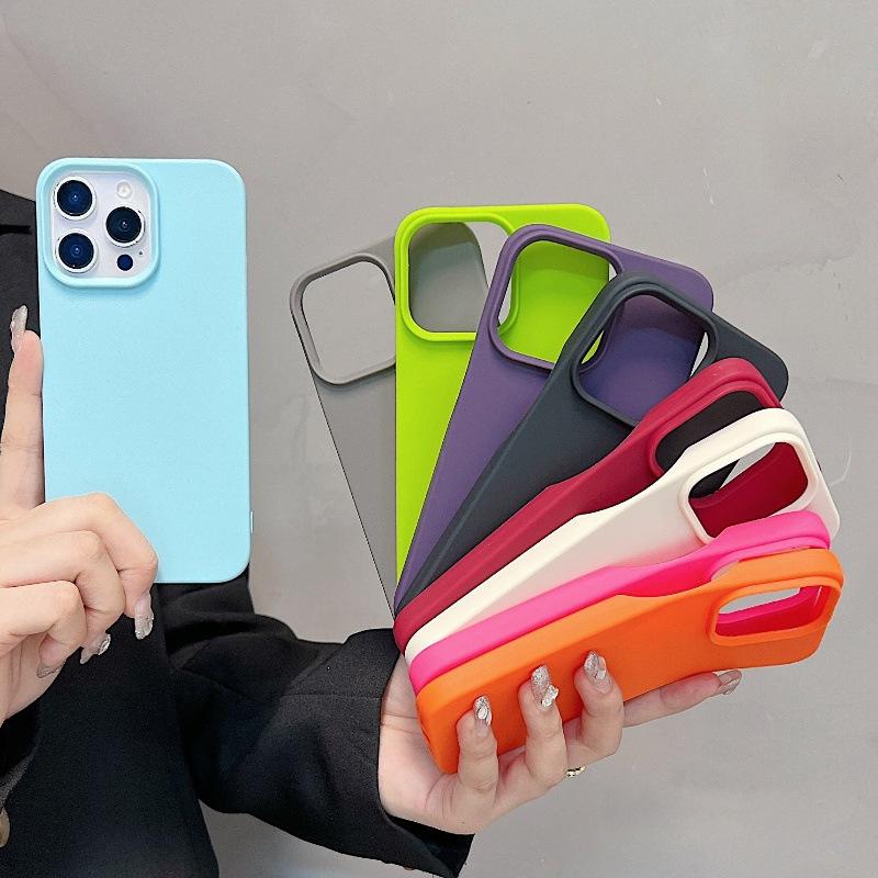 Solid Color Semi-enclosed Frosted Case for IPhone 17 Pro Max, Shockproof Phone Case, Soft Protective Case for Apple 12 Pro